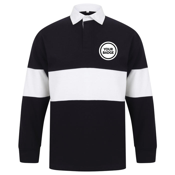 Long Sleeve Panelled Rugby Shirt - Choose Your Badge