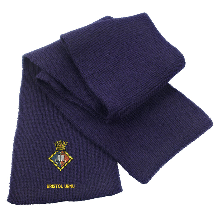 Bristol University Royal Naval Unit Heavy Knit Scarf