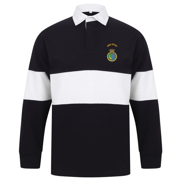 HMS Echo Long Sleeve Panelled Rugby Shirt