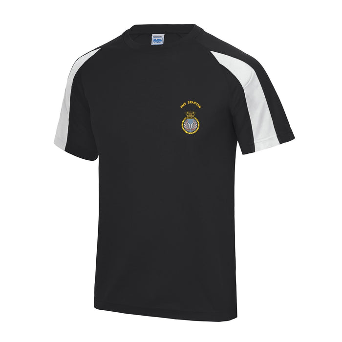 HMS Spartan Contrast Polyester T-Shirt