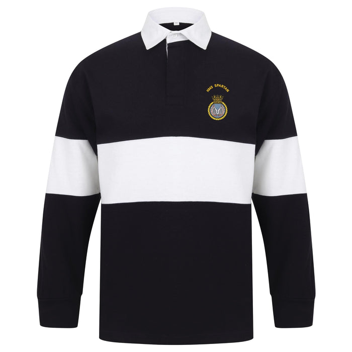 HMS Spartan Long Sleeve Panelled Rugby Shirt