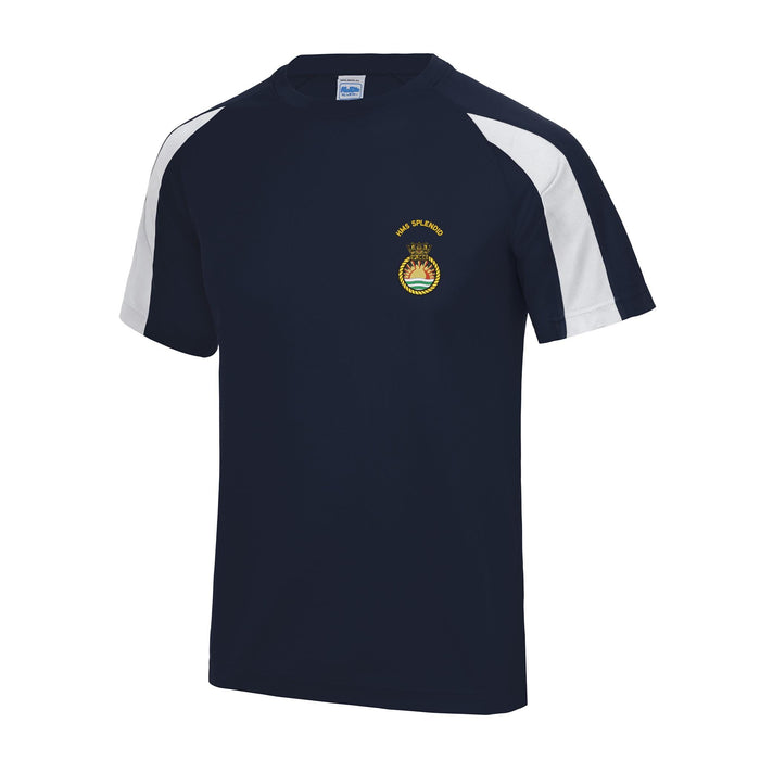 HMS Splendid Contrast Polyester T-Shirt