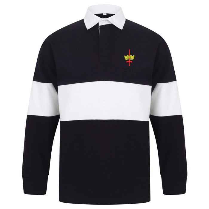 HQ London District Long Sleeve Panelled Rugby Shirt