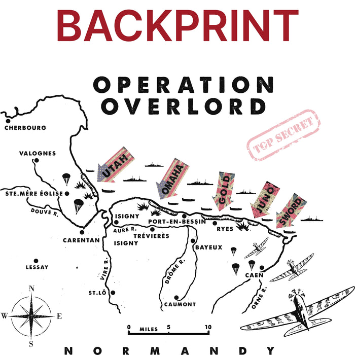 D-Day 80th Anniversary Operation Overlord Printed Cotton T-Shirt