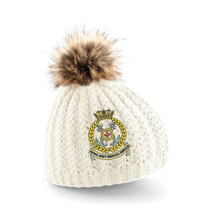 Royal Navy Medical Service Pom Pom Beanie Hat