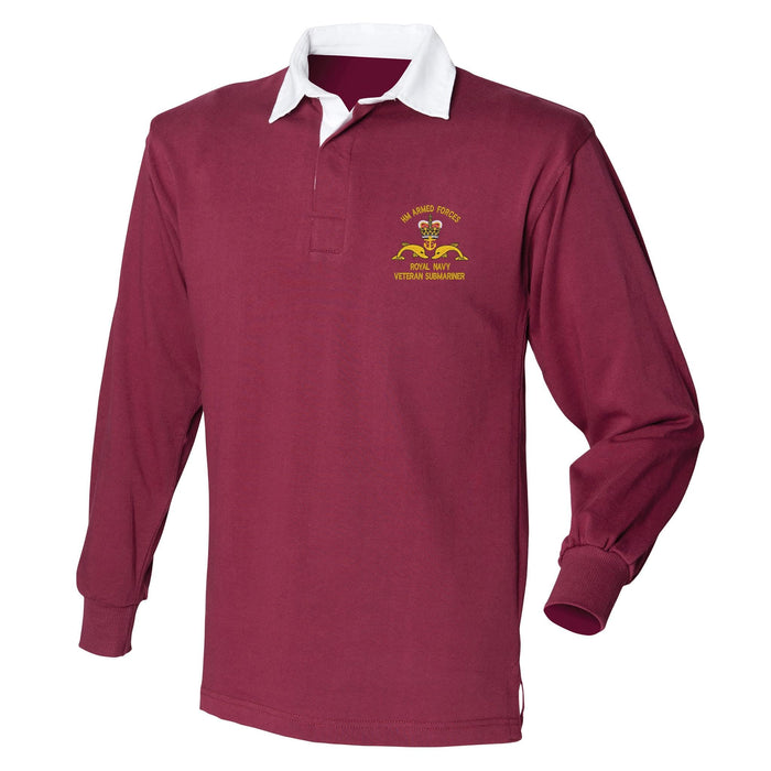 Royal Navy Veteran Submariner Long Sleeve Rugby Shirt