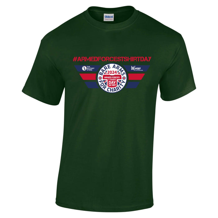 Armed Forces T-Shirt Day - Bare Arms - Victory Charity Cotton T Shirt