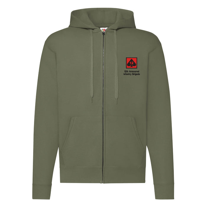 12th Armoured Infantry Brigade Zipped Hoodie