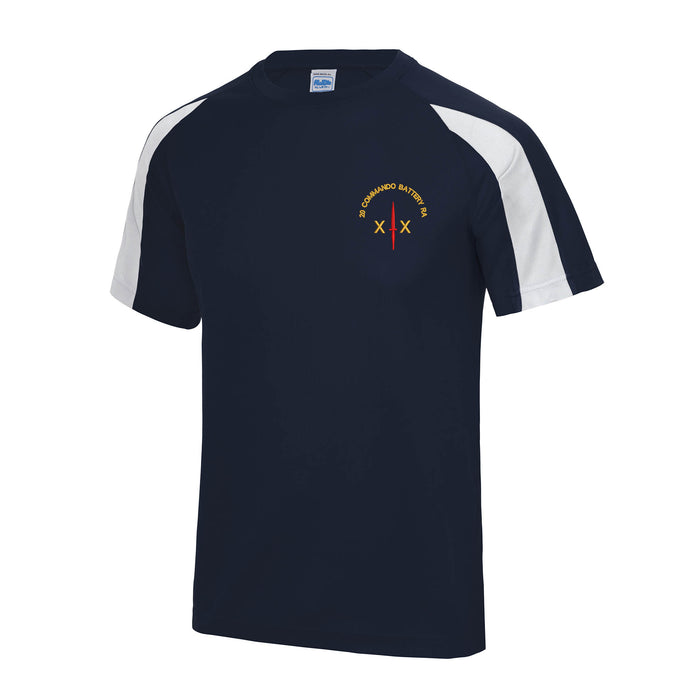 20 Commando Battery Royal Artillery Contrast Polyester T-Shirt
