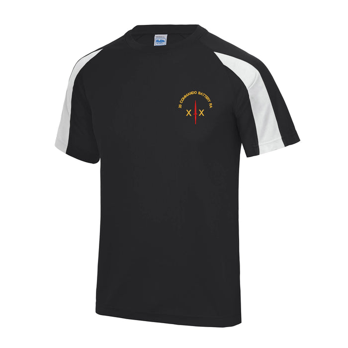 20 Commando Battery Royal Artillery Contrast Polyester T-Shirt