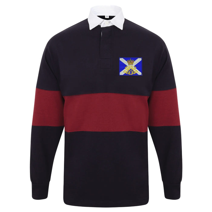 40th Regiment Royal Artillery - The Lowland Gunners Long Sleeve Panelled Rugby Shirt