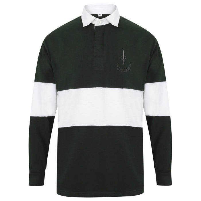 45 Commando Long Sleeve Panelled Rugby Shirt