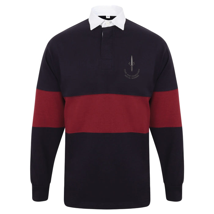 45 Commando Long Sleeve Panelled Rugby Shirt