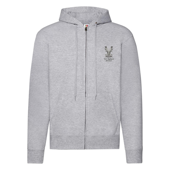 51st Highland Division Zipped Hoodie