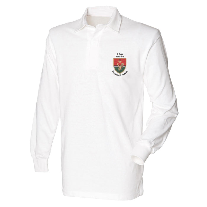 6 Sqn Hunters Thumrait Oman Long Sleeve Rugby Shirt