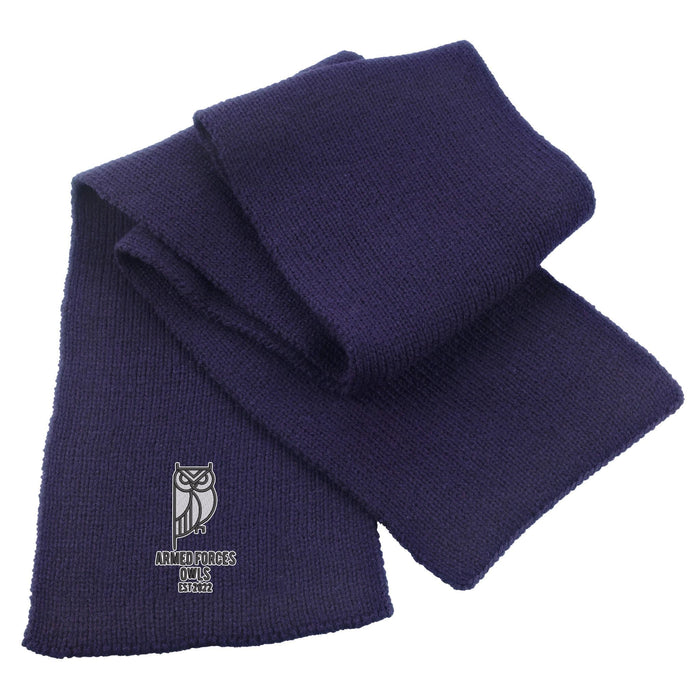 Armed Forces Owls Heavy Knit Scarf
