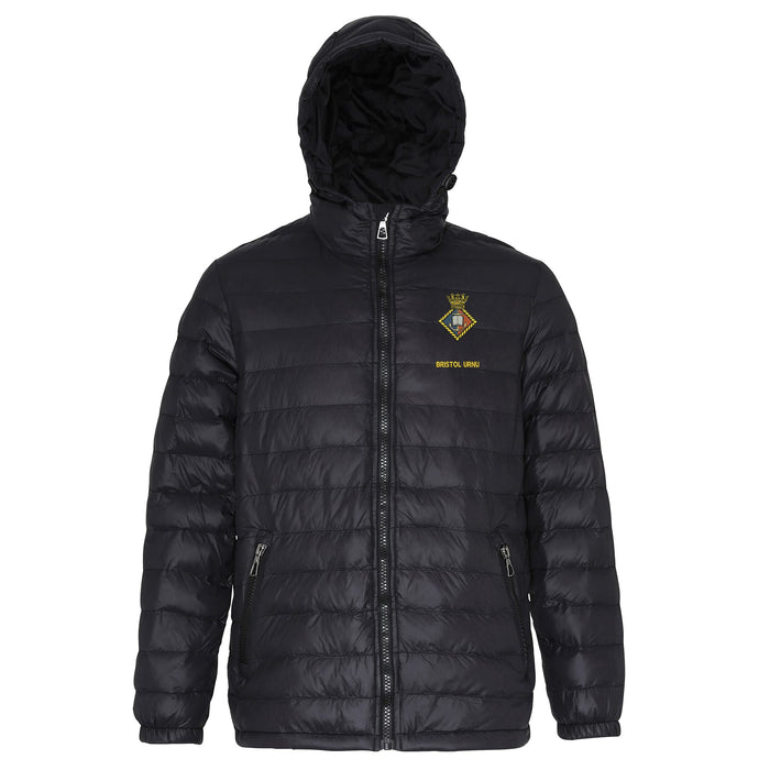 Bristol University Royal Naval Unit Hooded Contrast Padded Jacket