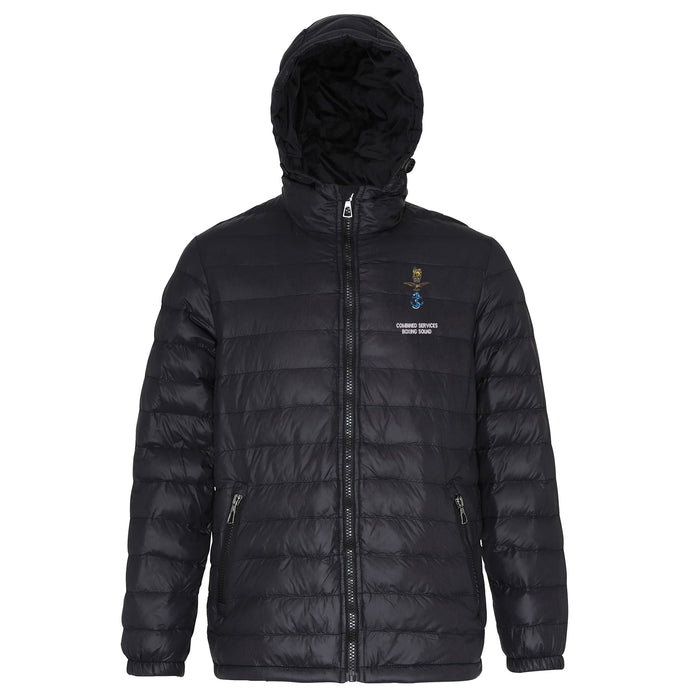 Combined Services Boxing Squad Hooded Contrast Padded Jacket