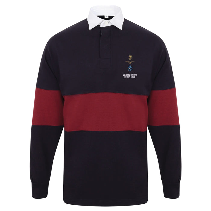 Combined Services Hockey Squad Long Sleeve Panelled Rugby Shirt