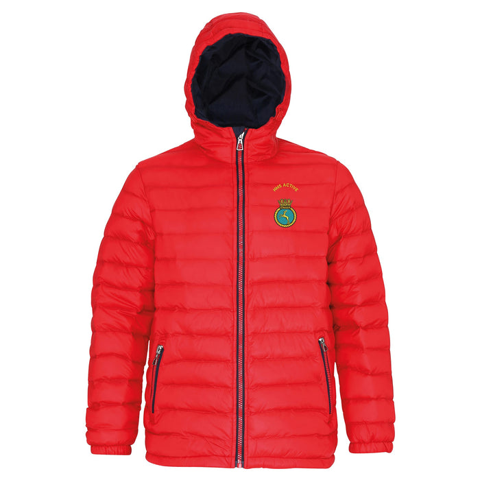 HMS Active Hooded Contrast Padded Jacket
