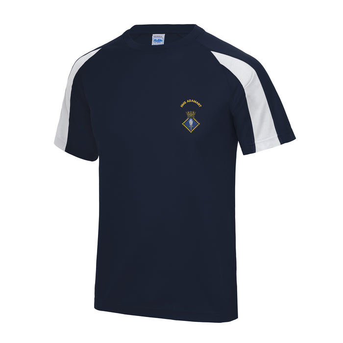 HMS Adamant Contrast Polyester T-Shirt