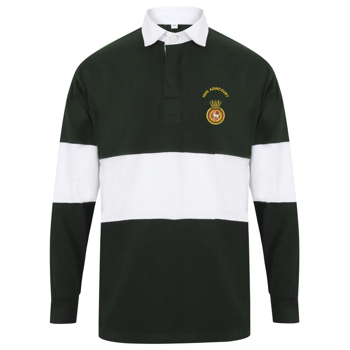 HMS Agincourt Long Sleeve Panelled Rugby Shirt