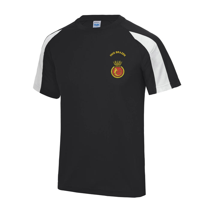 HMS Brazen Contrast Polyester T-Shirt