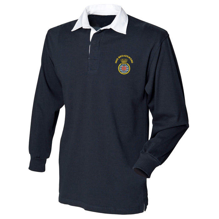HMS Broadsword Long Sleeve Rugby Shirt
