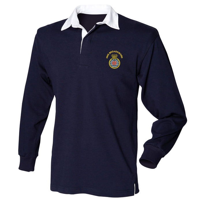HMS Broadsword Long Sleeve Rugby Shirt