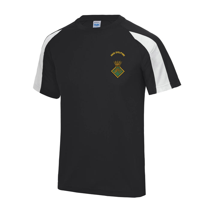HMS Dolphin Contrast Polyester T-Shirt