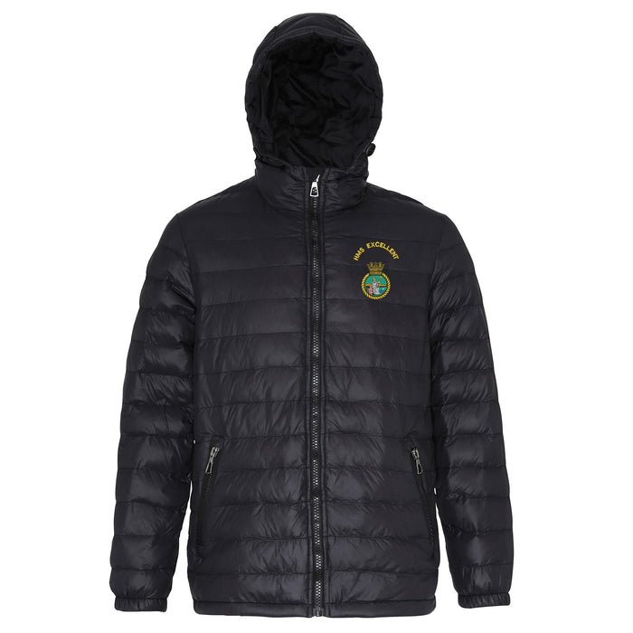 HMS Excellent Hooded Contrast Padded Jacket