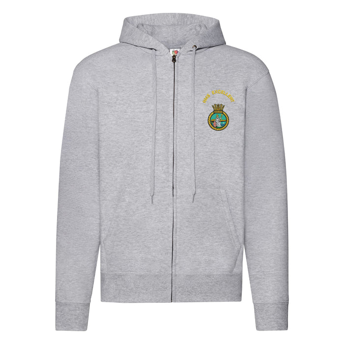 HMS Excellent Zipped Hoodie