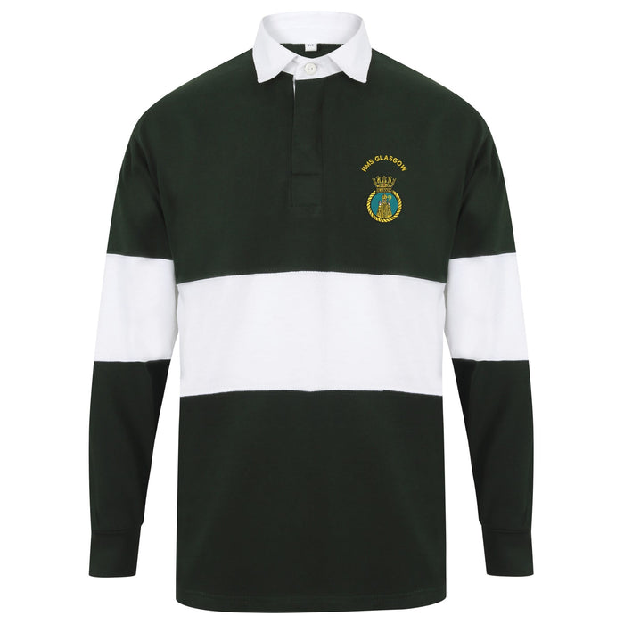 HMS Glasgow Long Sleeve Panelled Rugby Shirt
