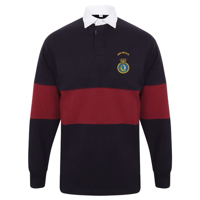 HMS Hecate Long Sleeve Panelled Rugby Shirt