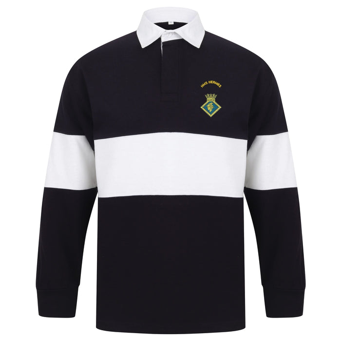 HMS Hermes Long Sleeve Panelled Rugby Shirt