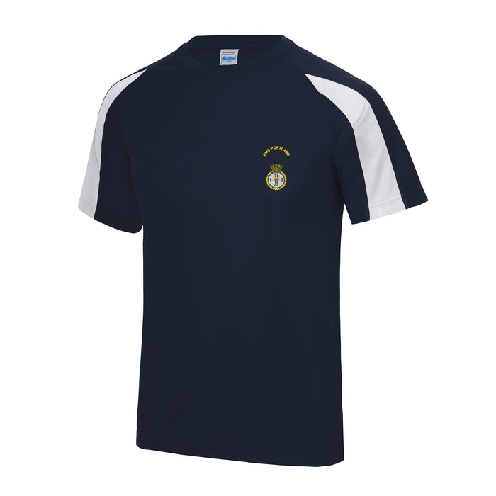 HMS Portland Contrast Polyester T-Shirt