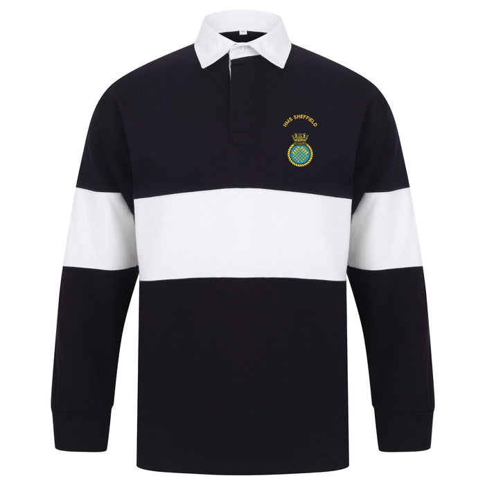 HMS Sheffield Long Sleeve Panelled Rugby Shirt