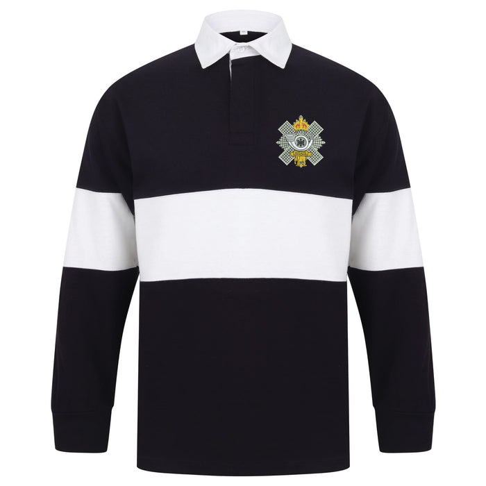 Highland Light Infantry Long Sleeve Panelled Rugby Shirt