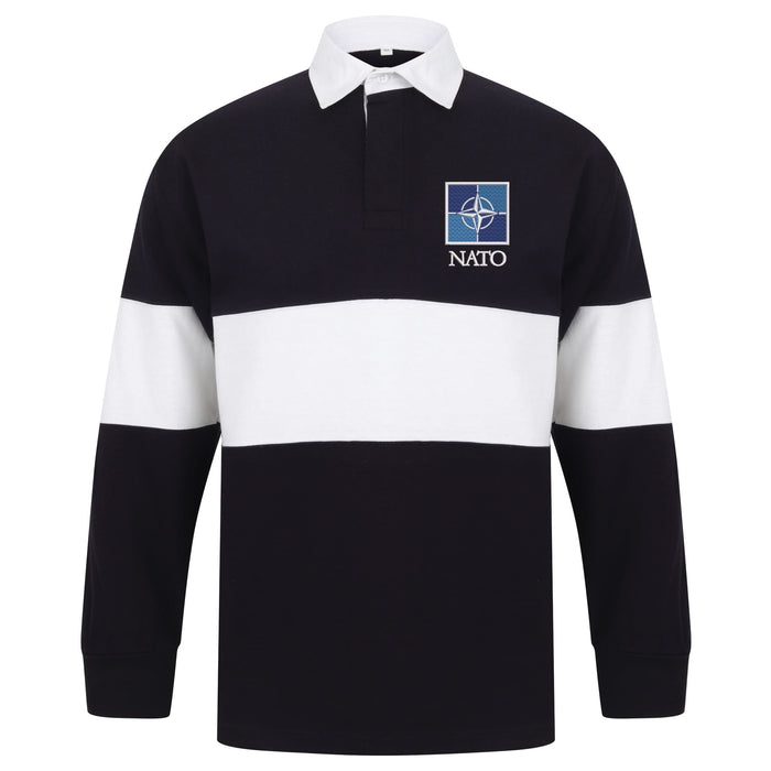 NATO Long Sleeve Panelled Rugby Shirt