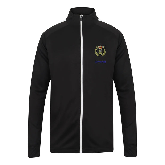 Navy Diver Knitted Tracksuit Top