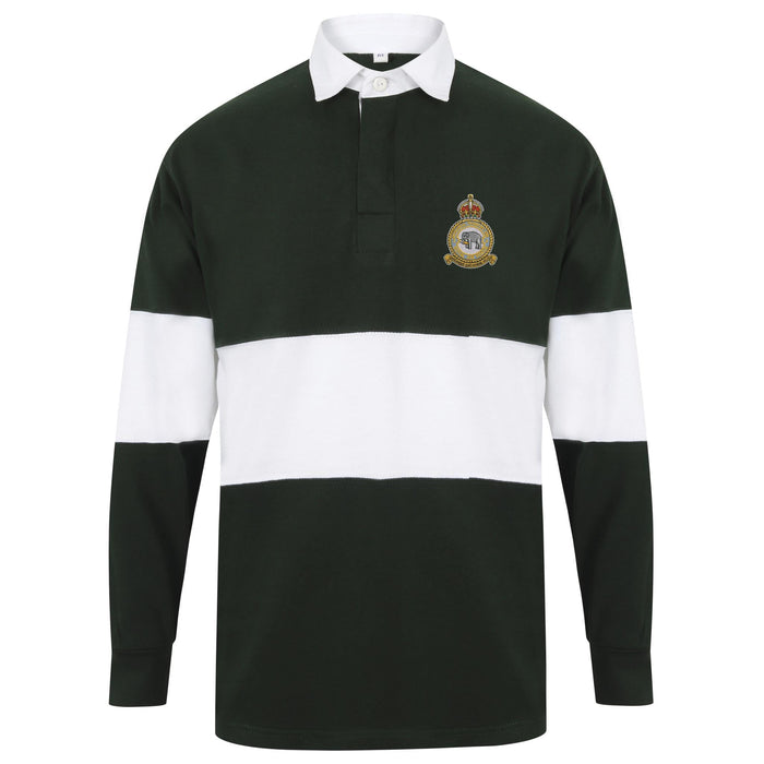 No 2 Mechanical Transport Squadron RAF Long Sleeve Panelled Rugby Shirt
