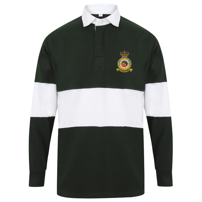 No 4 Squadron RAF Long Sleeve Panelled Rugby Shirt