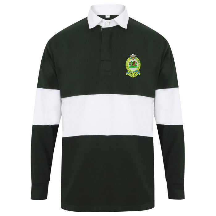 Queens Regiment Long Sleeve Panelled Rugby Shirt