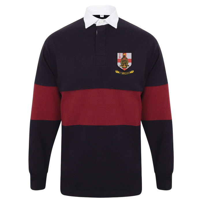 RMR London Long Sleeve Panelled Rugby Shirt