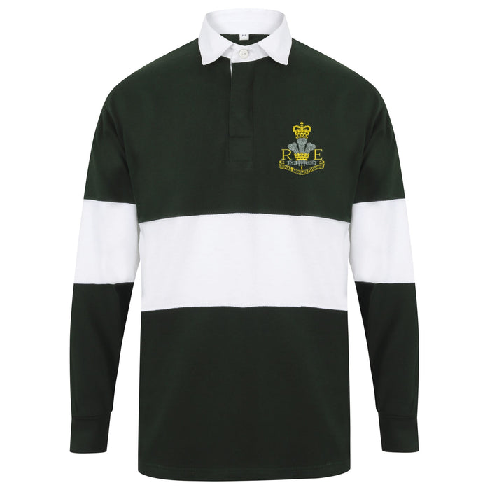 Royal Monmouthshire Royal Engineers Long Sleeve Panelled Rugby Shirt