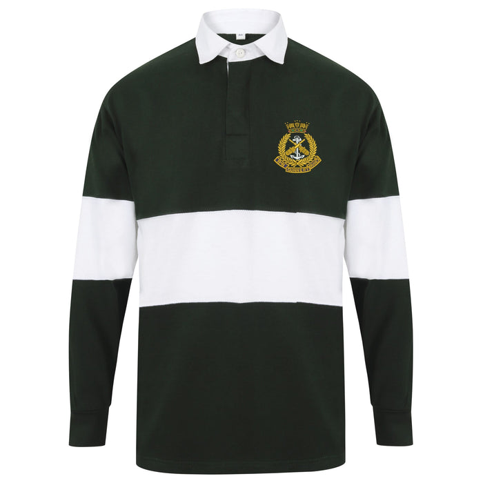 Royal Navy Gunnery Branch Long Sleeve Panelled Rugby Shirt