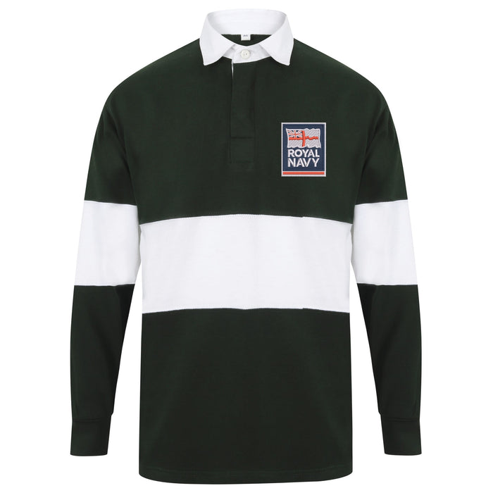 Royal Navy Long Sleeve Panelled Rugby Shirt