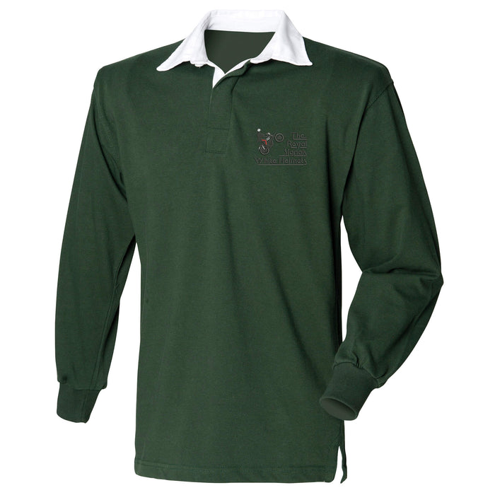 White Helmets Display Team - Royal Signals Long Sleeve Rugby Shirt