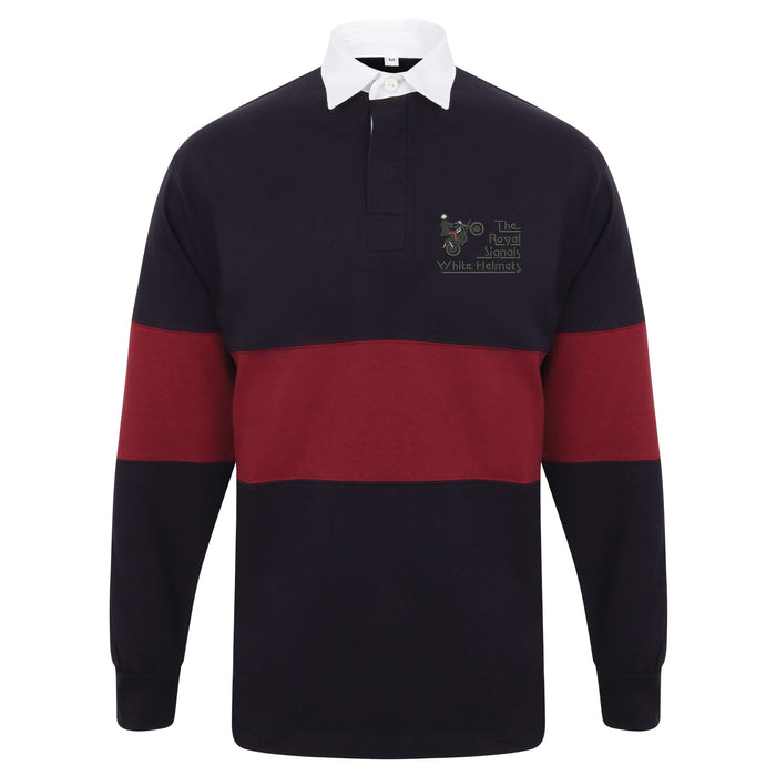 White Helmets Display Team - Royal Signals Long Sleeve Panelled Rugby Shirt