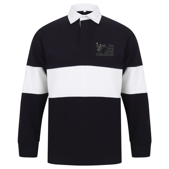 White Helmets Display Team - Royal Signals Long Sleeve Panelled Rugby Shirt